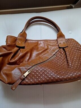 Marc Jacobs Cognac Quilted Leather Shoulder Bag